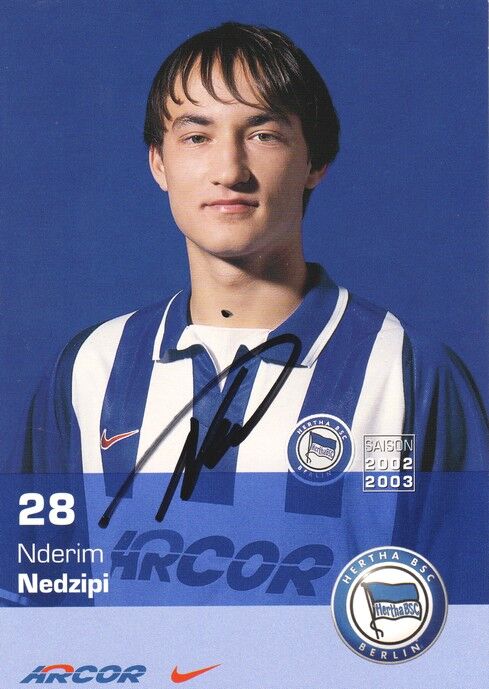 Autogramm Fussball | Hertha BSC Berlin | 2002 | Nderim NEDZIPI