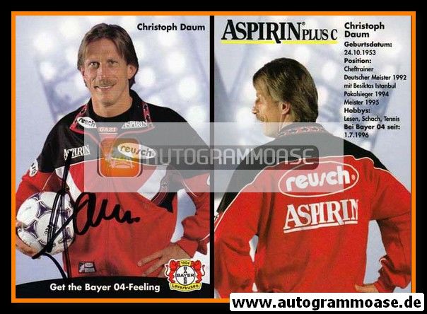 Autogramm Fussball | Bayer Leverkusen | 1998 | Christoph DAUM