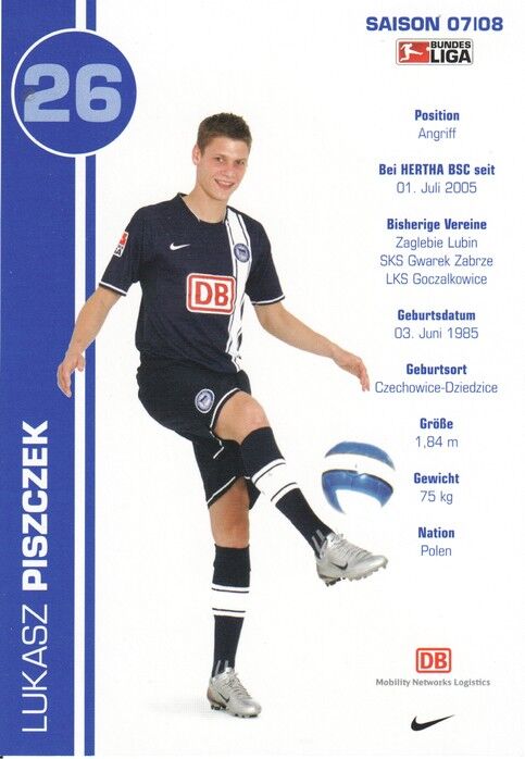 Autogramm Fussball | Hertha BSC Berlin | 2007 | Lukasz PISZCZEK
