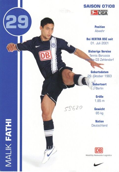 Autogramm Fussball | Hertha BSC Berlin | 2007 | Malik FATHI