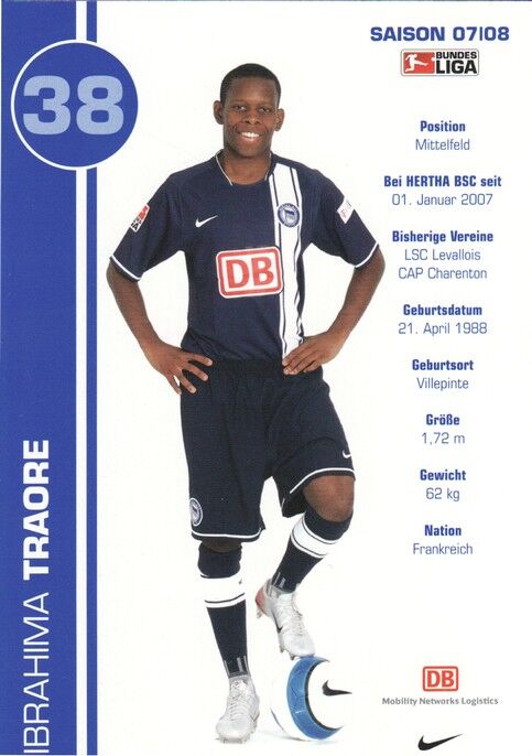 Autogramm Fussball | Hertha BSC Berlin | 2007 | Ibrahima TRAORE