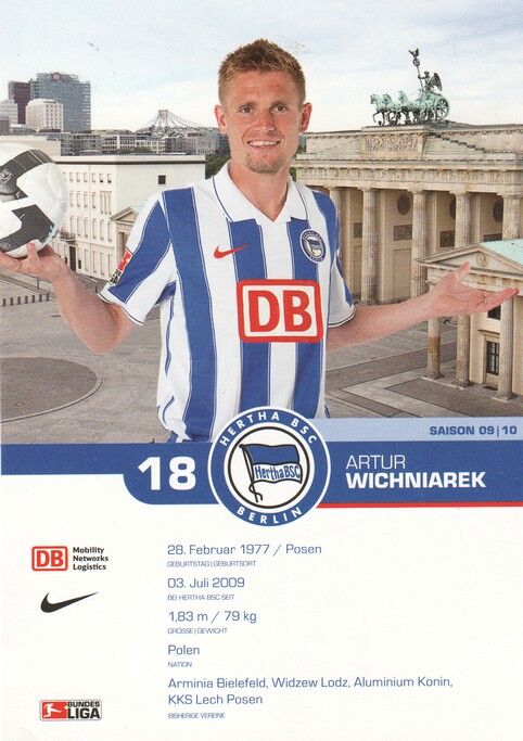 Autogramm Fussball | Hertha BSC Berlin | 2009 | Artur WICHNIAREK