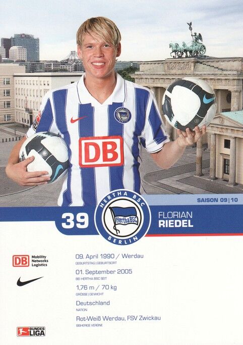 Autogramm Fussball | Hertha BSC Berlin | 2009 | Florian RIEDEL