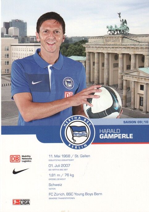 Autogramm Fussball | Hertha BSC Berlin | 2009 | Harald GÄMPERLE