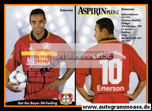 Autogramm Fussball | Bayer Leverkusen | 1998 | EMERSON