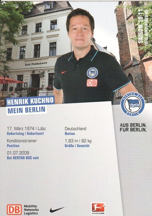 Autogramm Fussball | Hertha BSC Berlin | 2010 | Henrik KUCHNO