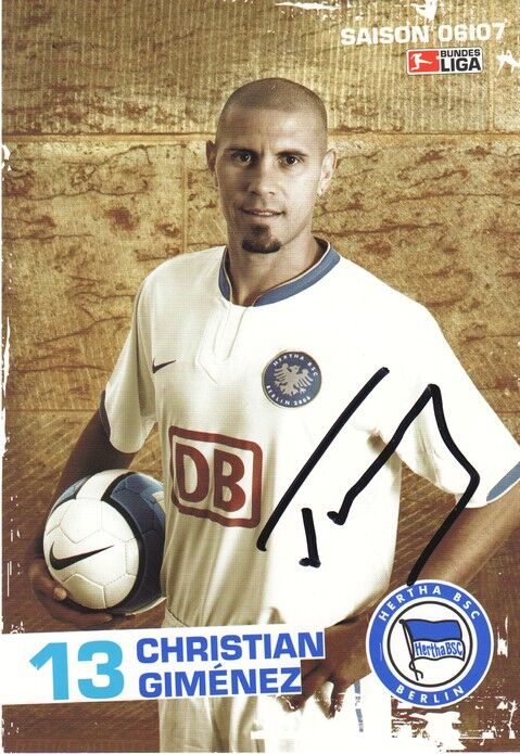 Autogramm Fussball | Hertha BSC Berlin | 2006 | Christian GIMENEZ