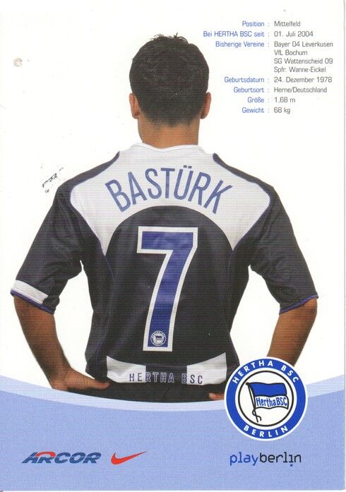 Autogramm Fussball | Hertha BSC Berlin | 2004 | Yildiray BASTÜRK