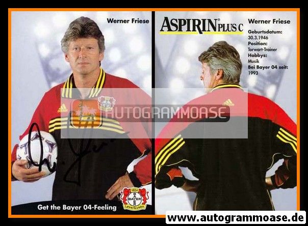 Autogramm Fussball | Bayer Leverkusen | 1998 | Werner FRIESE