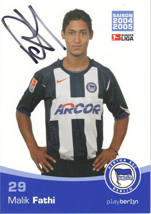 Autogramm Fussball | Hertha BSC Berlin | 2004 | Malik FATHI