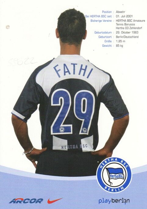 Autogramm Fussball | Hertha BSC Berlin | 2004 | Malik FATHI