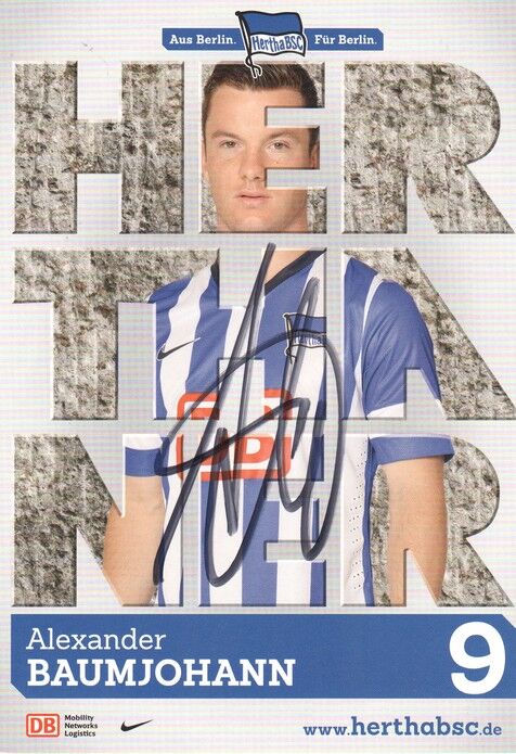 Autogramm Fussball | Hertha BSC Berlin | 2013 | Alexander BAUMJOHANN