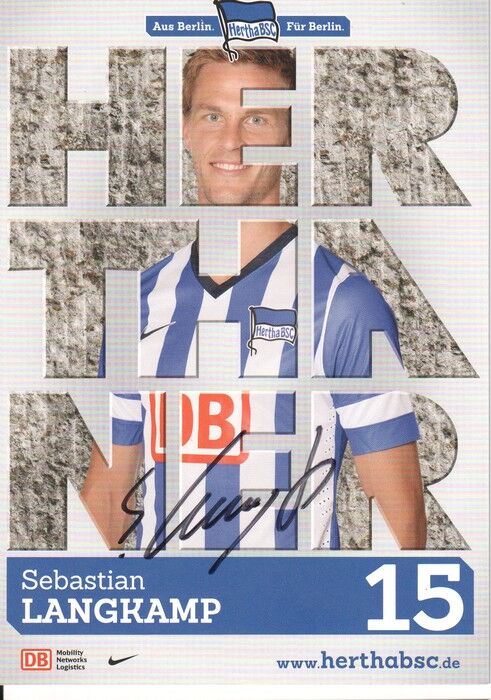 Autogramm Fussball | Hertha BSC Berlin | 2013 | Sebastian LANGKAMP