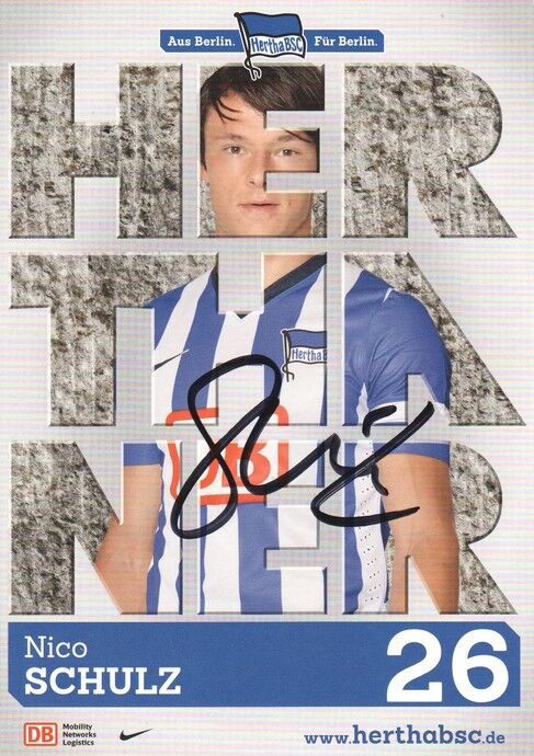 Autogramm Fussball | Hertha BSC Berlin | 2013 | Nico SCHULZ