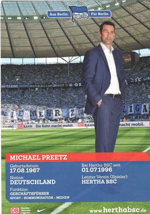 Autogramm Fussball | Hertha BSC Berlin | 2013 | Michael PREETZ