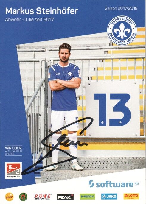 Autogramm Fussball | SV Darmstadt 98 | 2017 | Markus STEINHÖFER