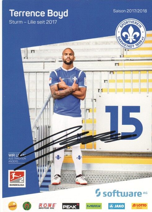 Autogramm Fussball | SV Darmstadt 98 | 2017 | Terrence BOYD