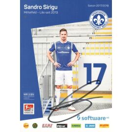 Autogramm Fussball | SV Darmstadt 98 | 2017 | Sandro SIRIGU