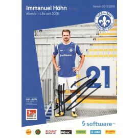 Autogramm Fussball | SV Darmstadt 98 | 2017 | Immanuel HÖHN