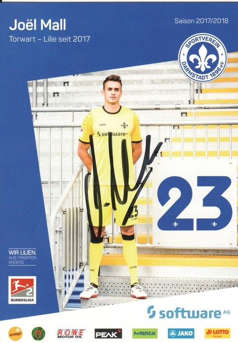 Autogramm Fussball | SV Darmstadt 98 | 2017 | Joel MALL