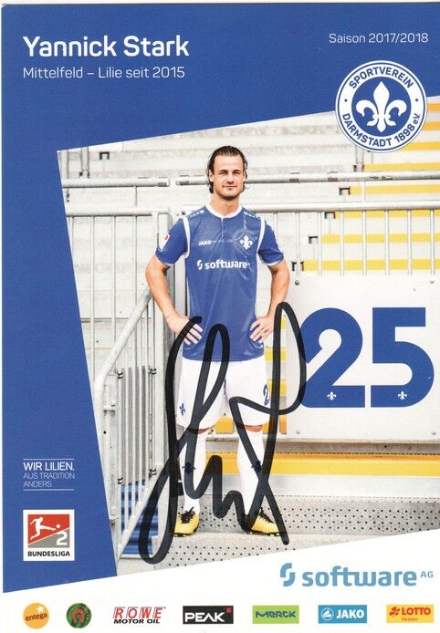 Autogramm Fussball | SV Darmstadt 98 | 2017 | Yannick STARK