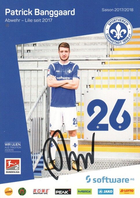 Autogramm Fussball | SV Darmstadt 98 | 2017 | Patrick BANGGAARD
