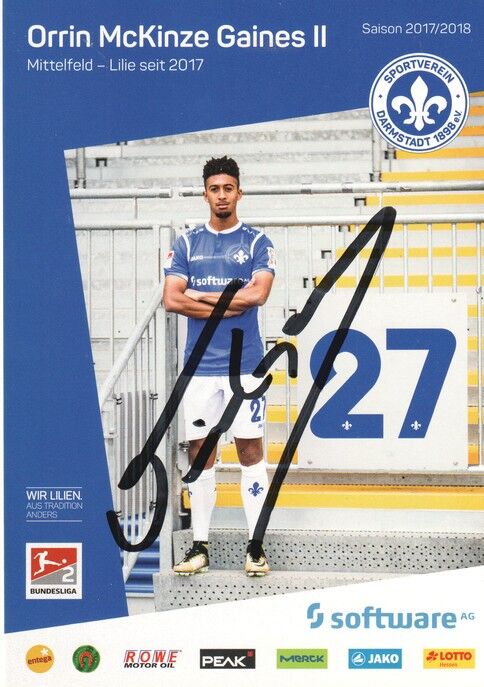 Autogramm Fussball | SV Darmstadt 98 | 2017 | McKinze GAINES
