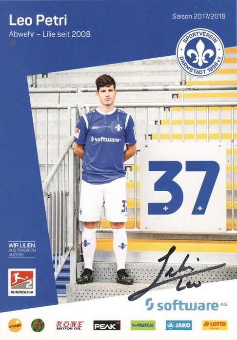 Autogramm Fussball | SV Darmstadt 98 | 2017 | Leo PETRI