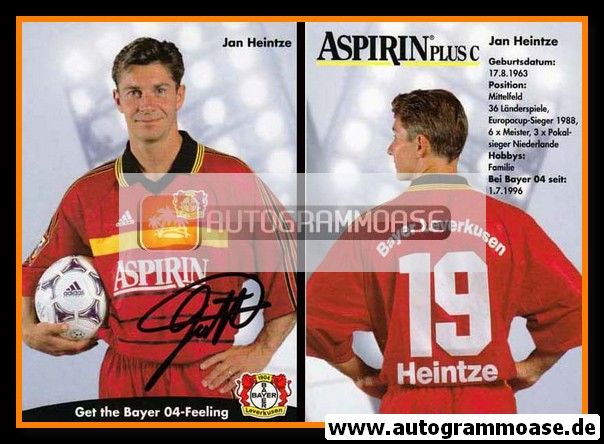 Autogramm Fussball | Bayer Leverkusen | 1998 | Jan HEINTZE