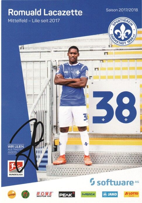 Autogramm Fussball | SV Darmstadt 98 | 2017 | Romuald LACAZETTE