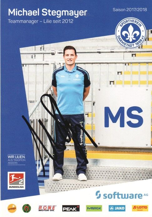 Autogramm Fussball | SV Darmstadt 98 | 2017 | Michael STEGMAYER