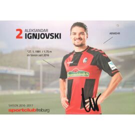 Autogramm Fussball | SC Freiburg | 2016 | Aleksandar IGNJOVSKI