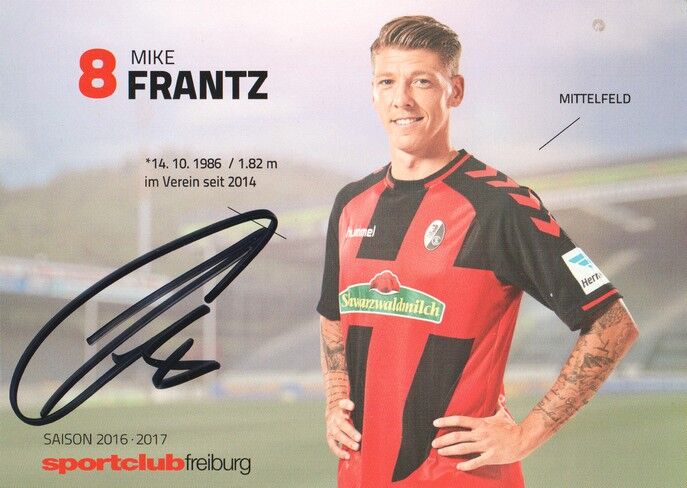 Autogramm Fussball | SC Freiburg | 2016 | Mike FRANTZ