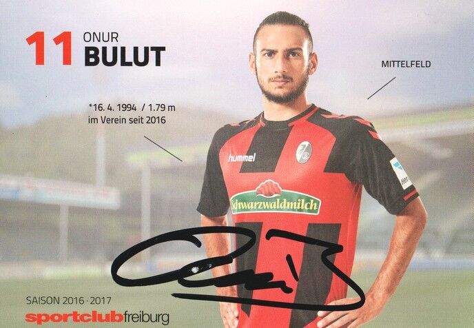 Autogramm Fussball | SC Freiburg | 2016 | Onur BULUT