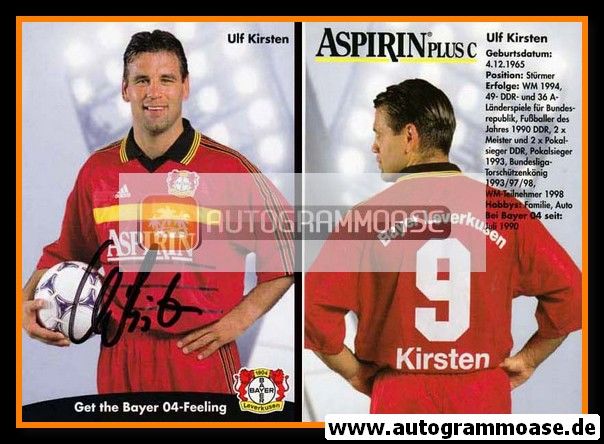 Autogramm Fussball | Bayer Leverkusen | 1998 | Ulf KIRSTEN
