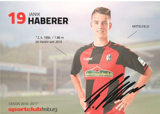 Autogramm Fussball | SC Freiburg | 2016 | Janik HABERER
