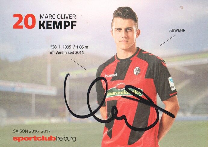 Autogramm Fussball | SC Freiburg | 2016 | Marc Oliver KEMPF