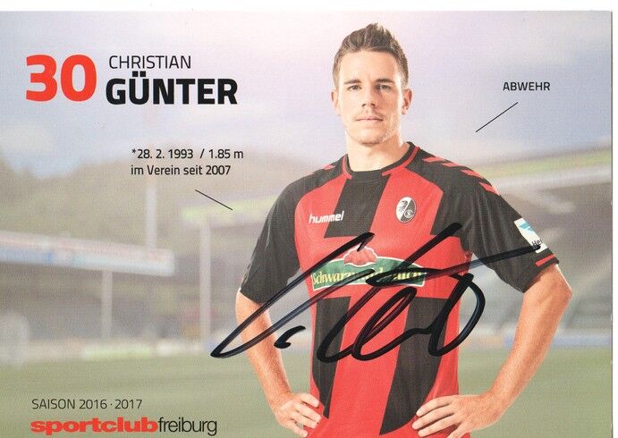 Autogramm Fussball | SC Freiburg | 2016 | Christian GÜNTER