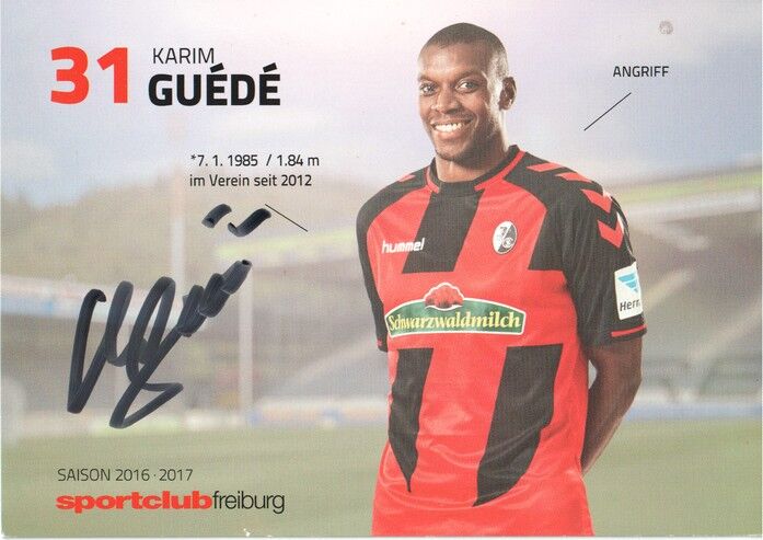Autogramm Fussball | SC Freiburg | 2016 | Karim GUEDE