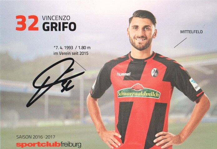Autogramm Fussball | SC Freiburg | 2016 | Vincenzo GRIFO