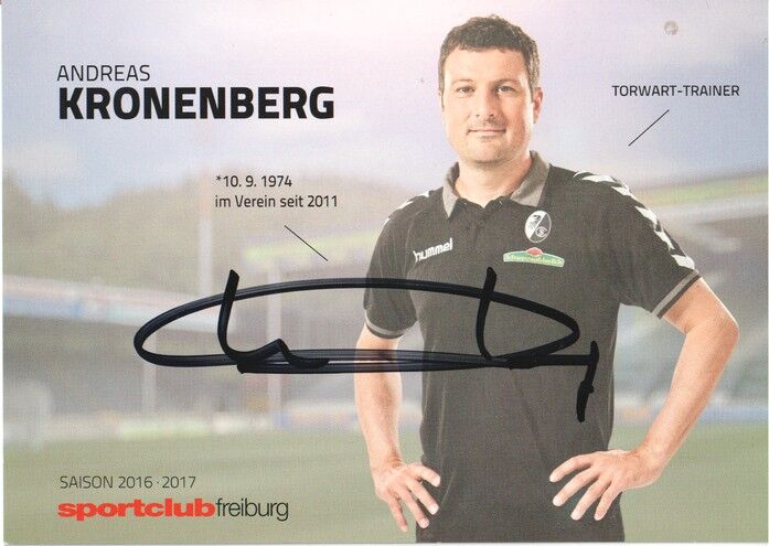 Autogramm Fussball | SC Freiburg | 2016 | Andreas KRONENBERG