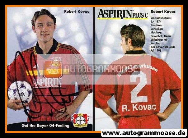 Autogramm Fussball | Bayer Leverkusen | 1998 | Robert KOVAC