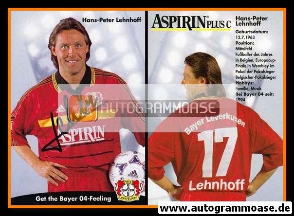 Autogramm Fussball | Bayer Leverkusen | 1998 | Hans-Peter LEHNHOFF