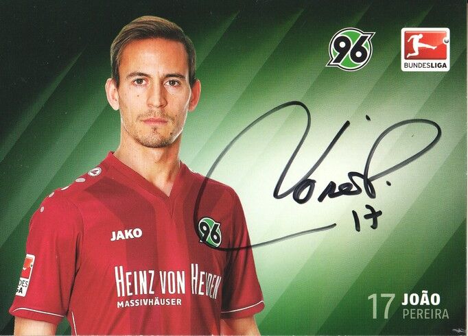 Autogramm Fussball | Hannover 96 | 2014 | Joao PEREIRA
