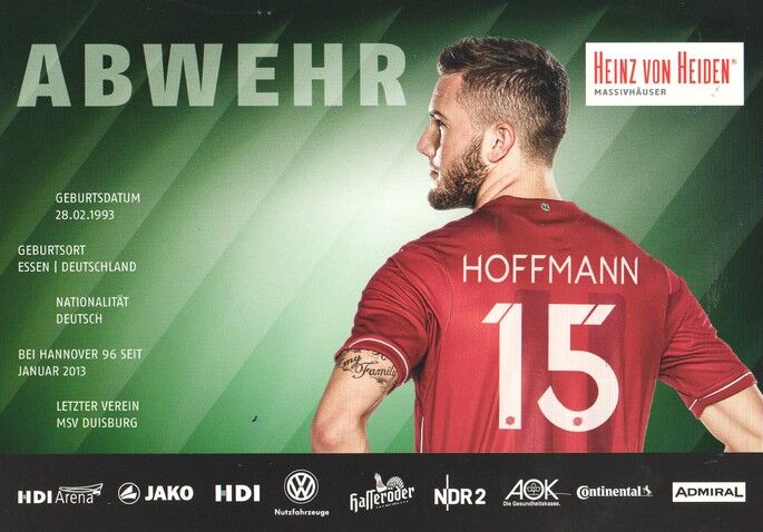 Autogramm Fussball | Hannover 96 | 2014 | Andre HOFFMANN