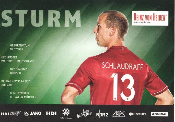 Autogramm Fussball | Hannover 96 | 2014 | Jan SCHLAUDRAFF