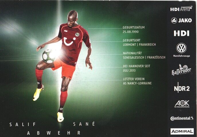 Autogramm Fussball | Hannover 96 | 2013 | Salif SANE