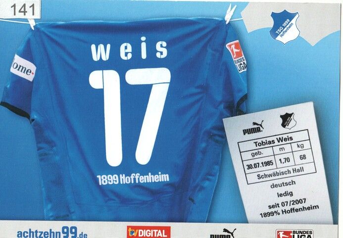 Autogramm Fussball | TSG 1899 Hoffenheim | 2008 | Tobias WEIS