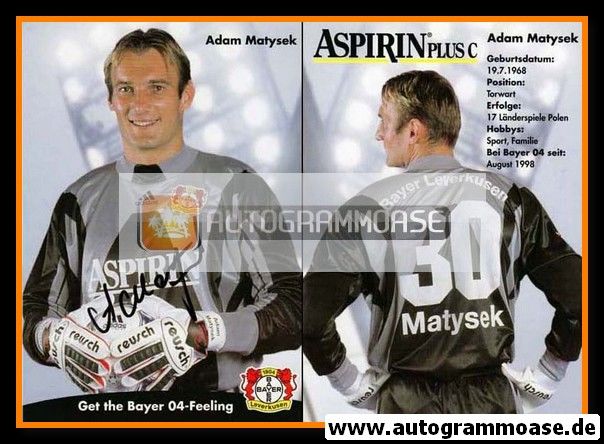 Autogramm Fussball | Bayer Leverkusen | 1998 | Adam MATYSEK