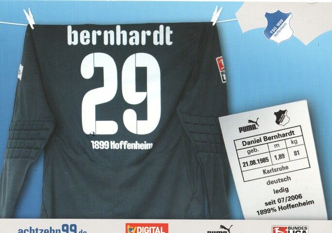 Autogramm Fussball | TSG 1899 Hoffenheim | 2008 | Daniel BERNHARDT